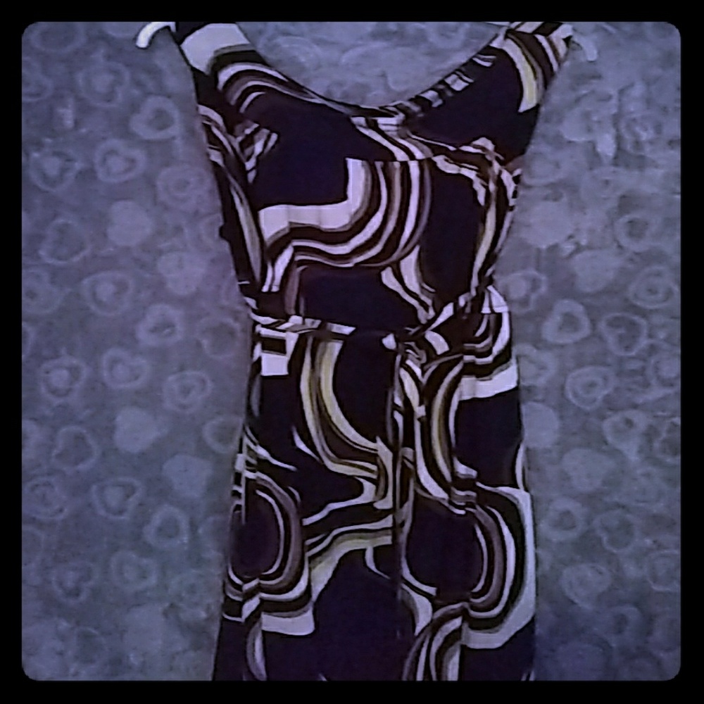 Wavy Print Summer Dress